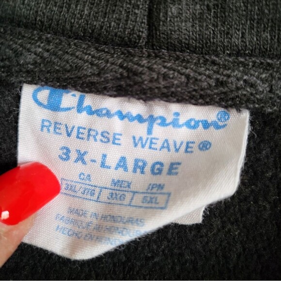 Vintage Champion Reverse Weave Washed Black Grape Emblem Size 3XL - Picture 5 of 15